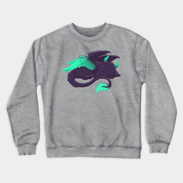 Sleepy dragon baby Crewneck Sweatshirt by ChaoticDuckyBoiDraws